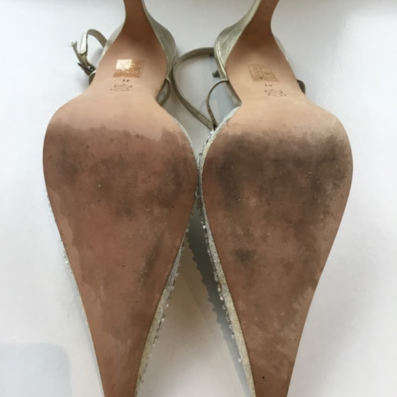 SP collection special occasion lace and beaded evening shoe, size 41 with 4 1/2. - Picture 5 of 5